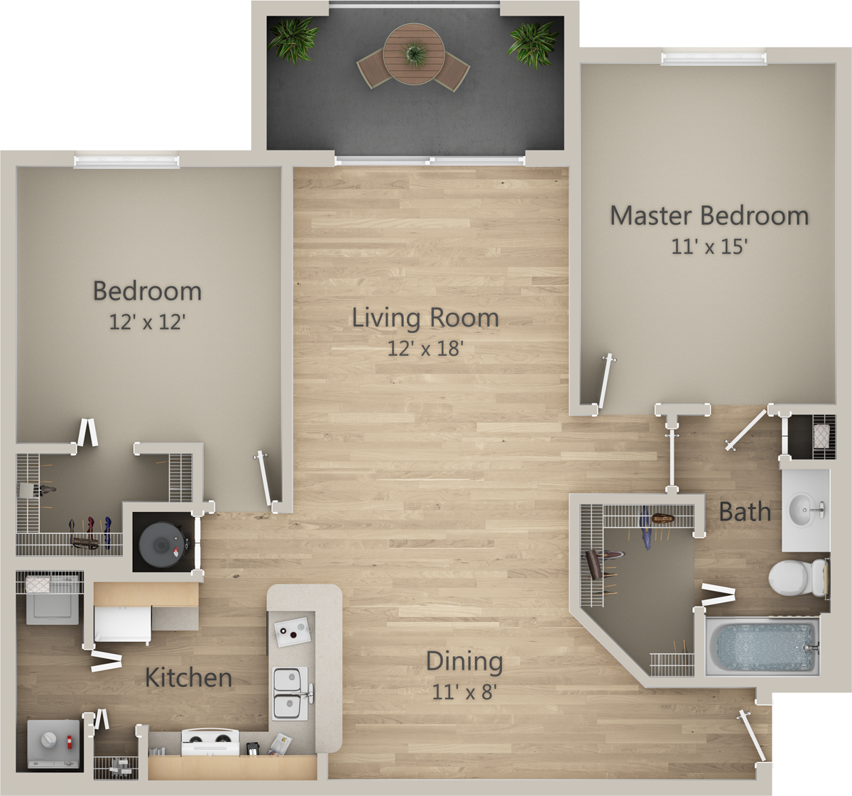 2D Floor Plan for The Compass