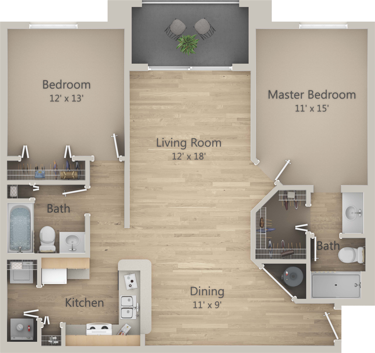 2D Floor Plan for The Caribbean